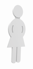 Nylon Piktogramm Damen 50x3x130 mm NY.PCT 2 (Chemnitzer Trennwände, WC-Trennwand Hersteller, WC-Trennwände, Trennwandsysteme, Toilettentrennwände, Sanitärtrennwände)